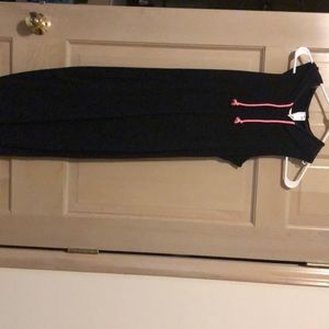 Long black midi dress